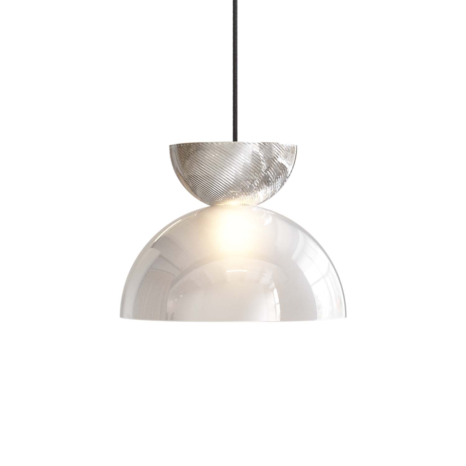 CHARM - Suspension luxueuse demi-lune en verre moderne