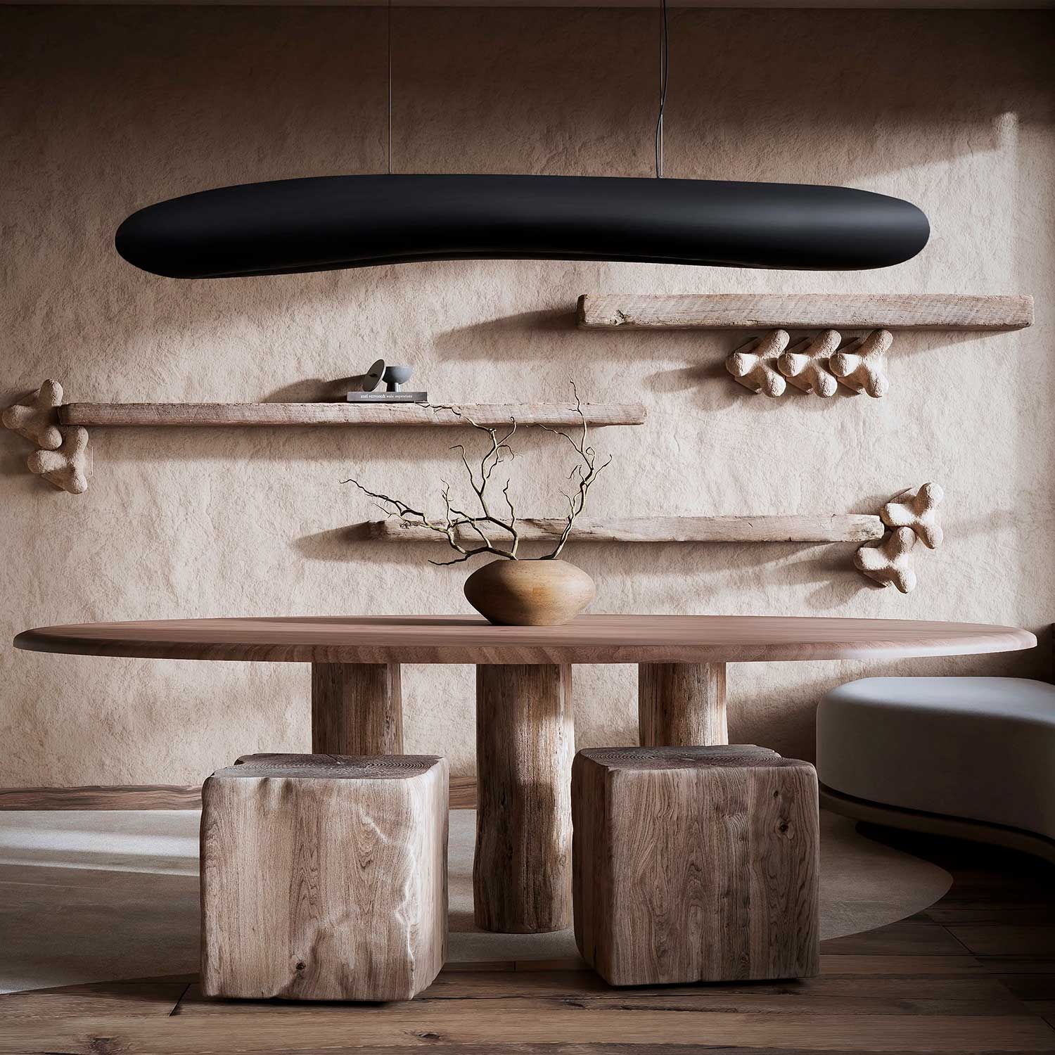 CHOVEN - Wabi-sabi design cloud suspension for interior