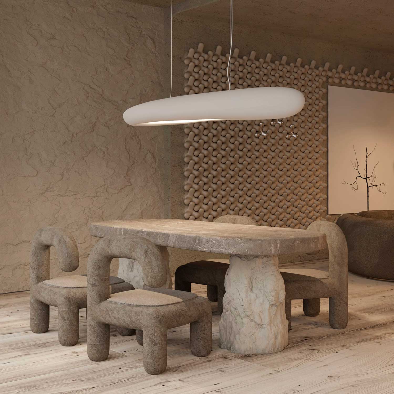 CHOVEN - Wabi-sabi design cloud suspension for interior