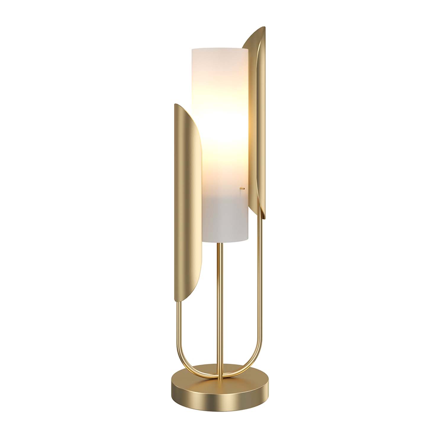 CIPRESSO - Living room lamp in brass steel and opaque glass