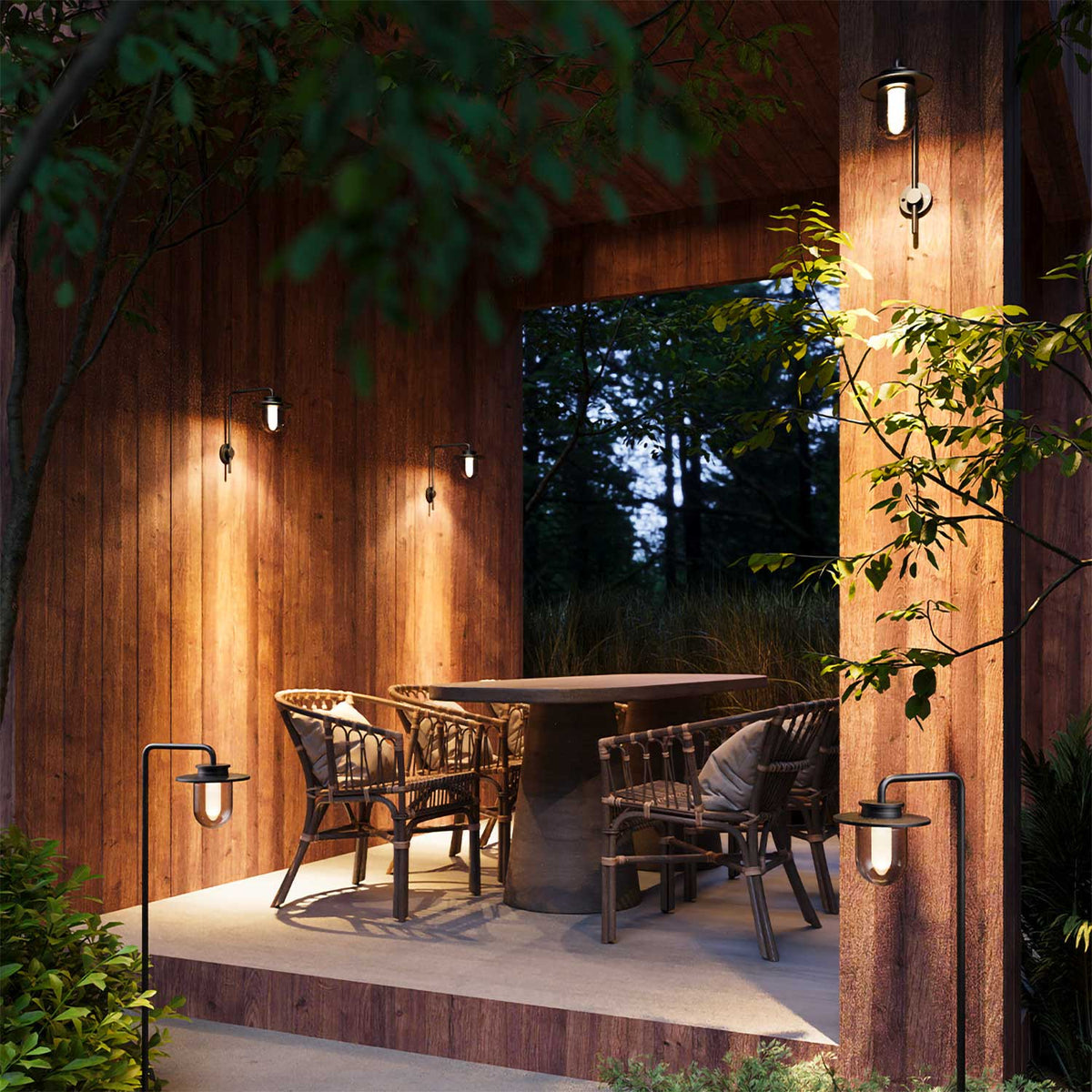 Cottage - Borne extérieure LED en aluminium