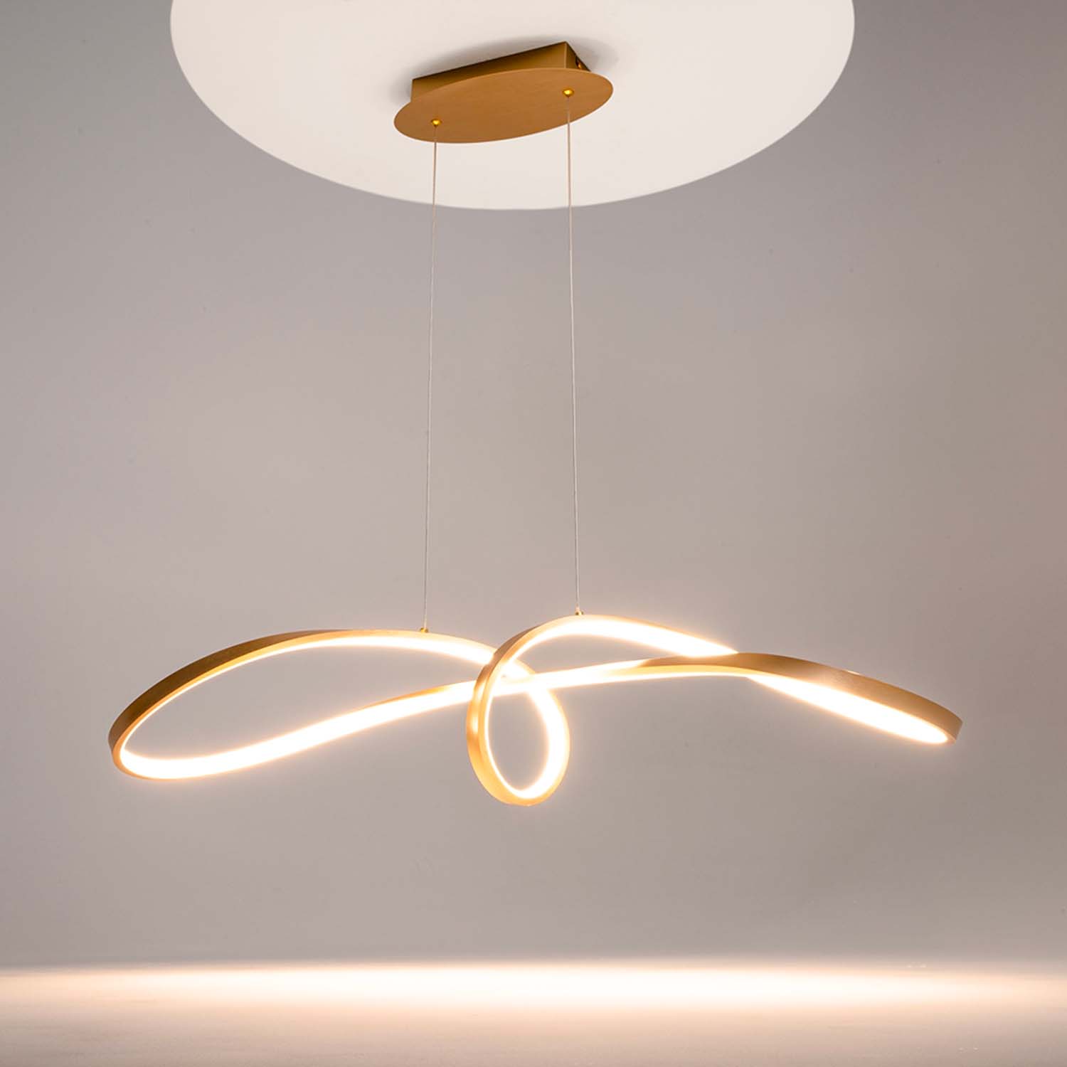 CURVE - Designer integrated LED knot pendant light
