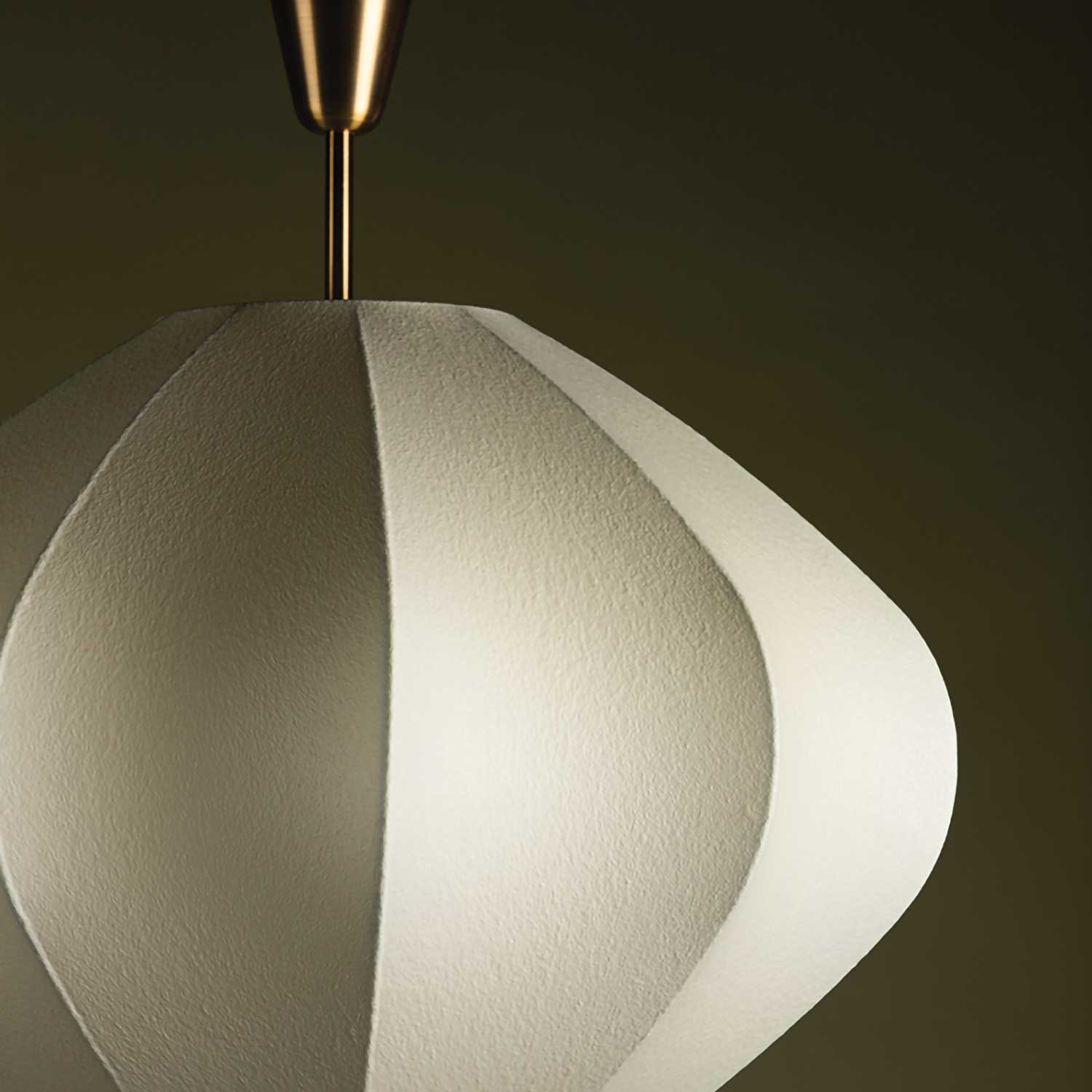 Troy Lighting Arden - Fabric and brass pendant light