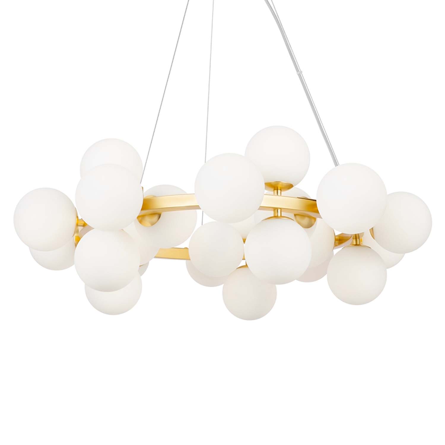 DALLAS - Circular chandelier with modern glass balls