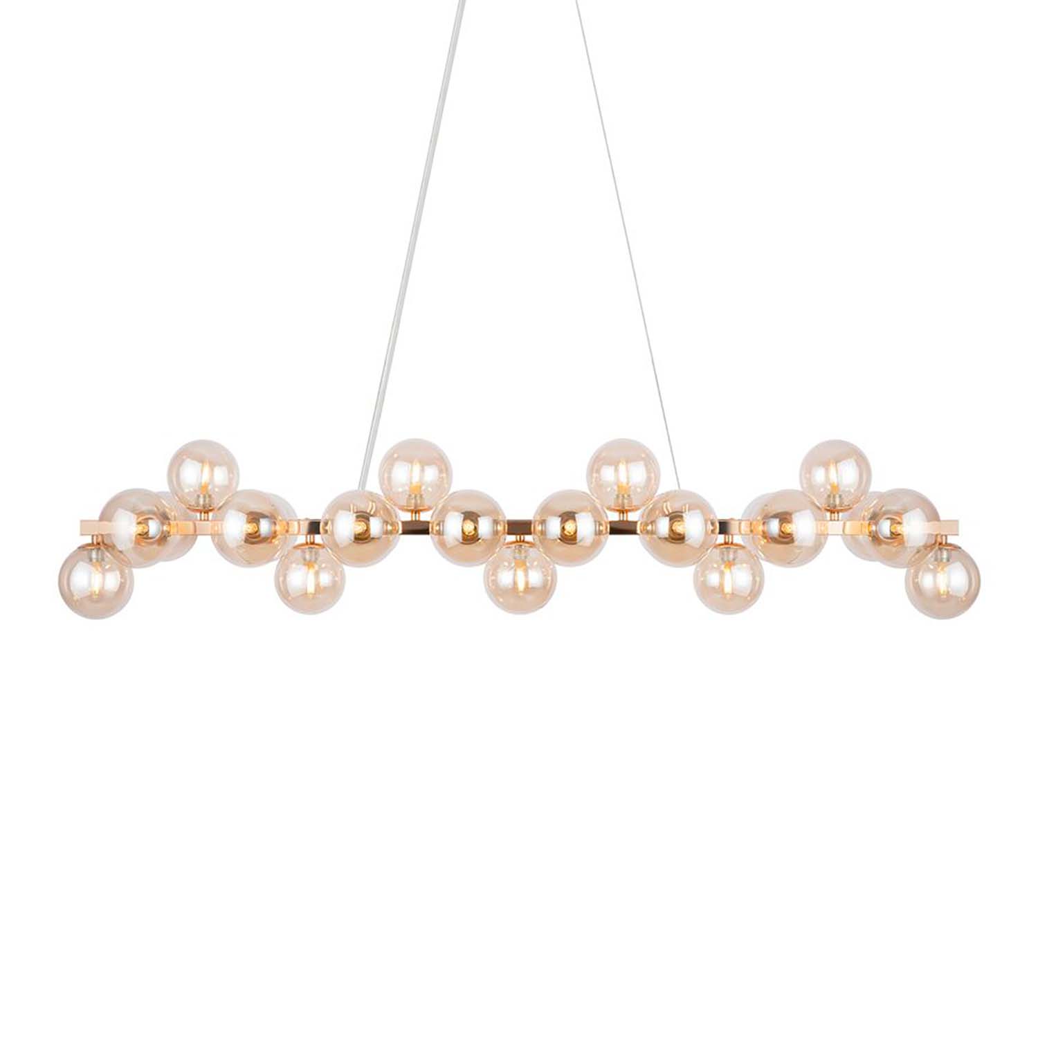 DALLAS - Long chandelier with glass balls