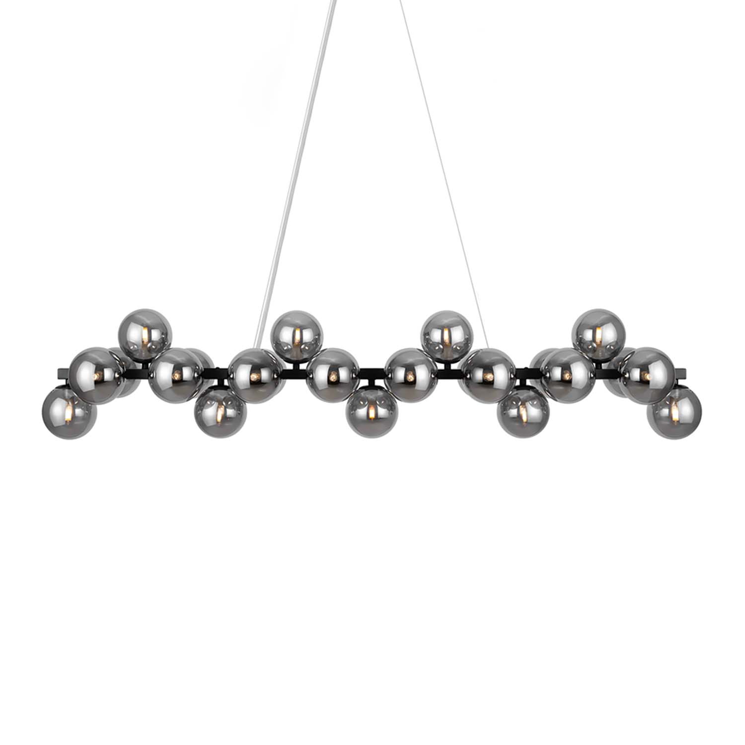 DALLAS - Long chandelier with glass balls