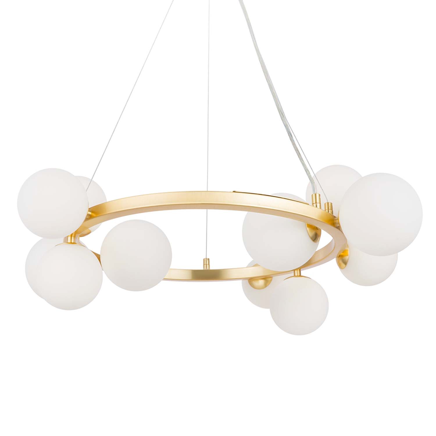 DALLAS - Round chandelier with modern glass balls