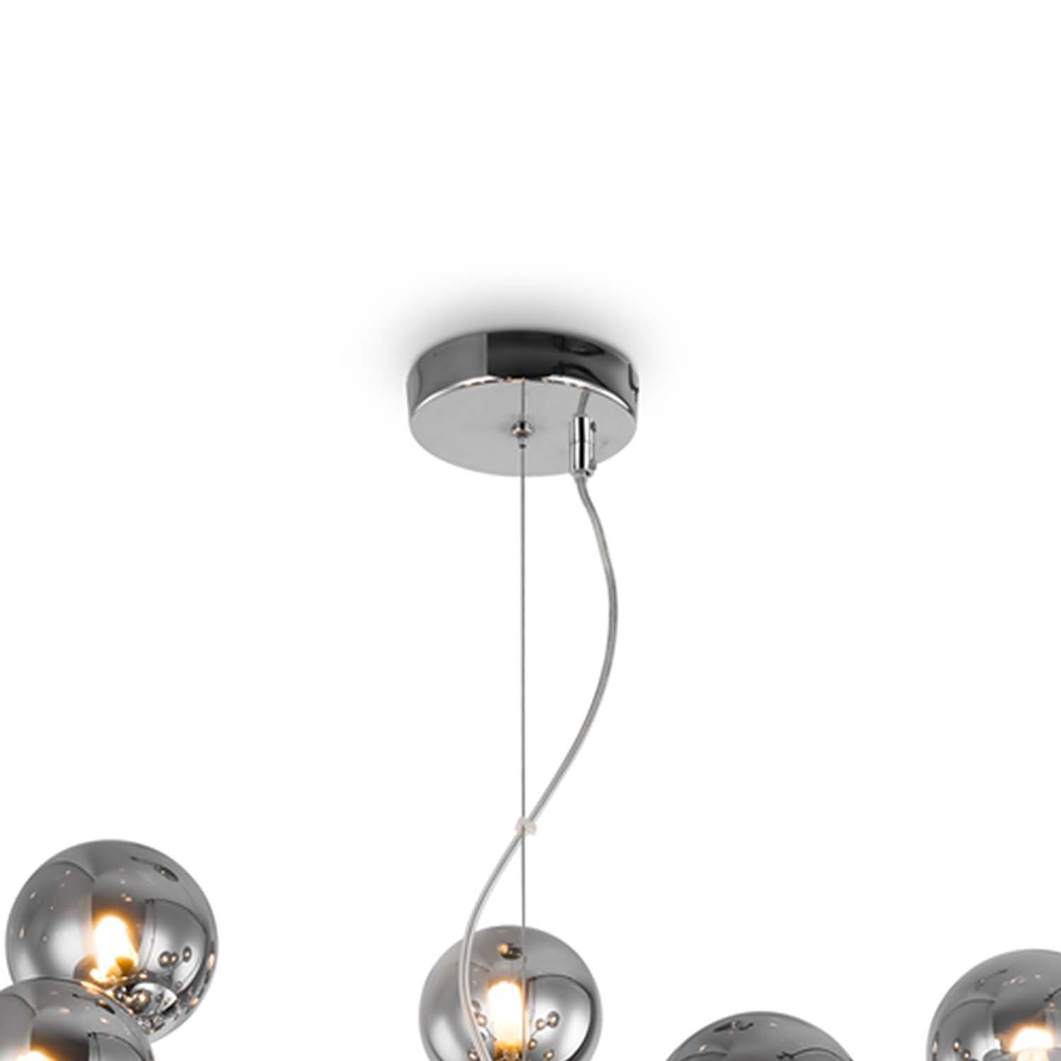 DALLAS - Modern atom glass ball chandelier