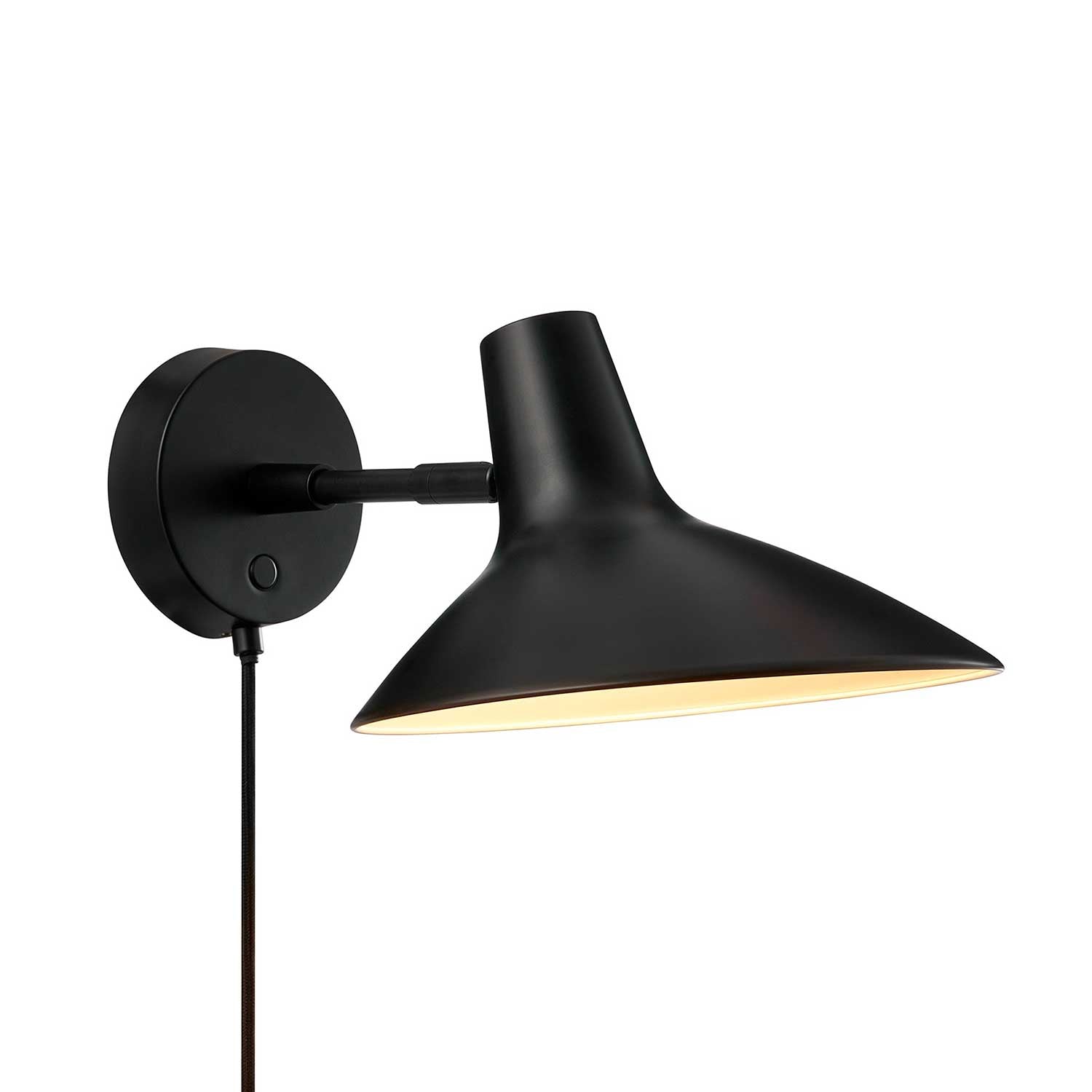 Darci - Applique murale noire pour chambre design retro