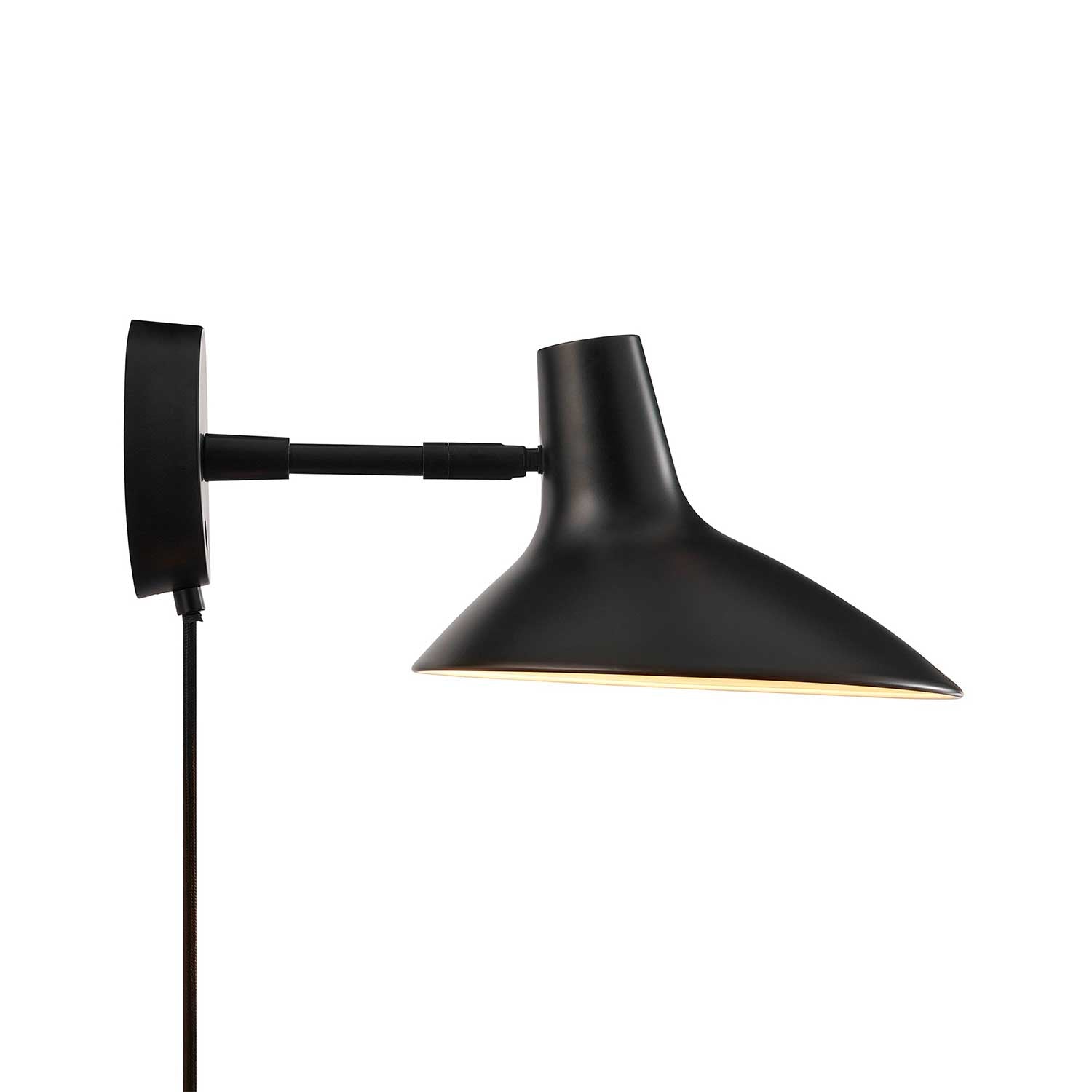 Darci - Applique murale noire pour chambre design retro