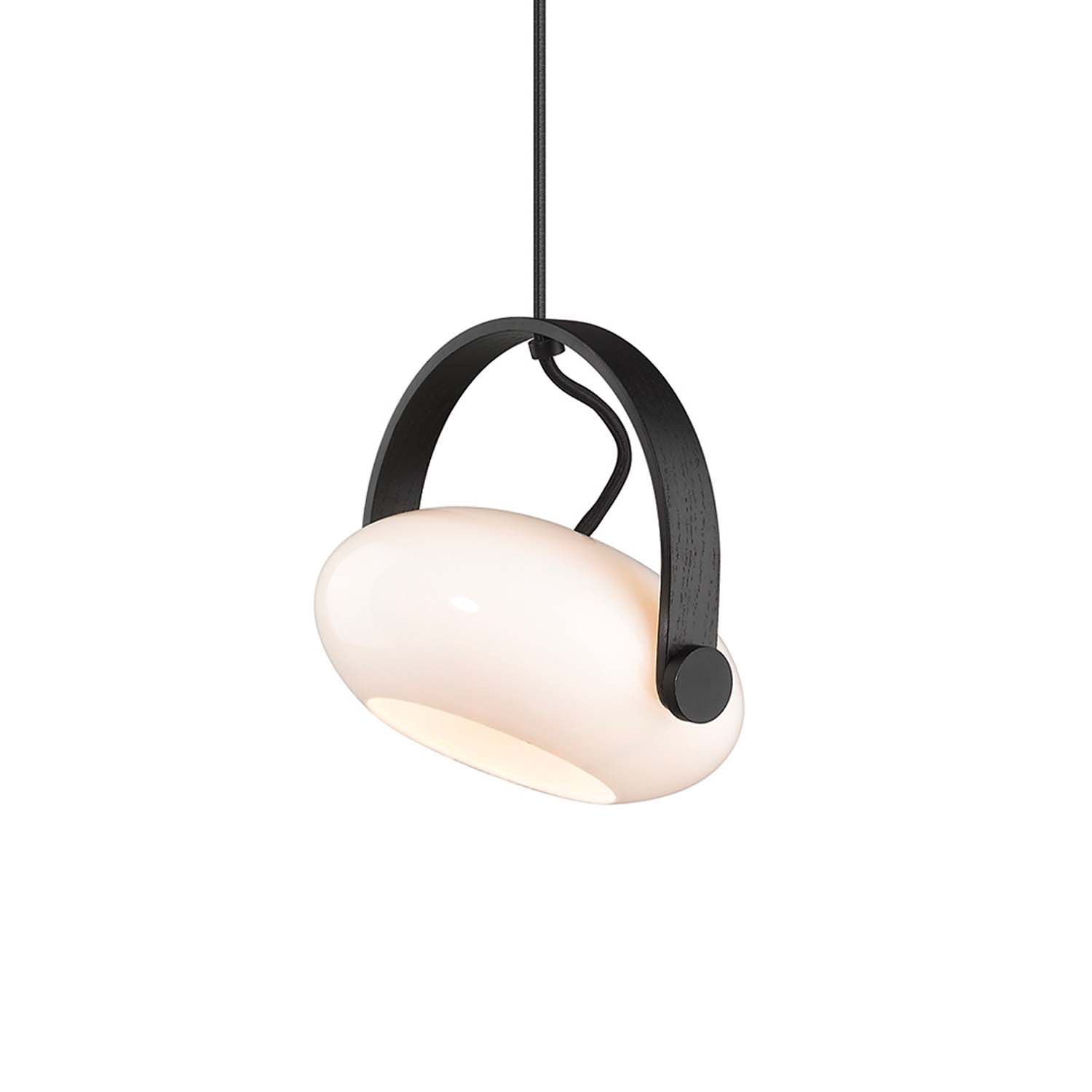 DC OPALIC - Suspension ovale en acrylique blanc