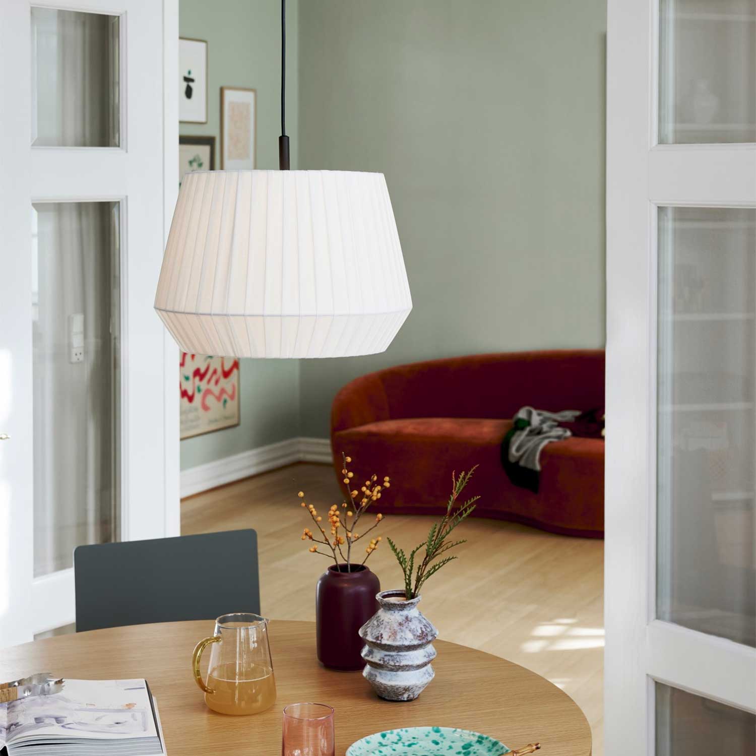 Dicte - Suspension tissu design contemporain pour salon