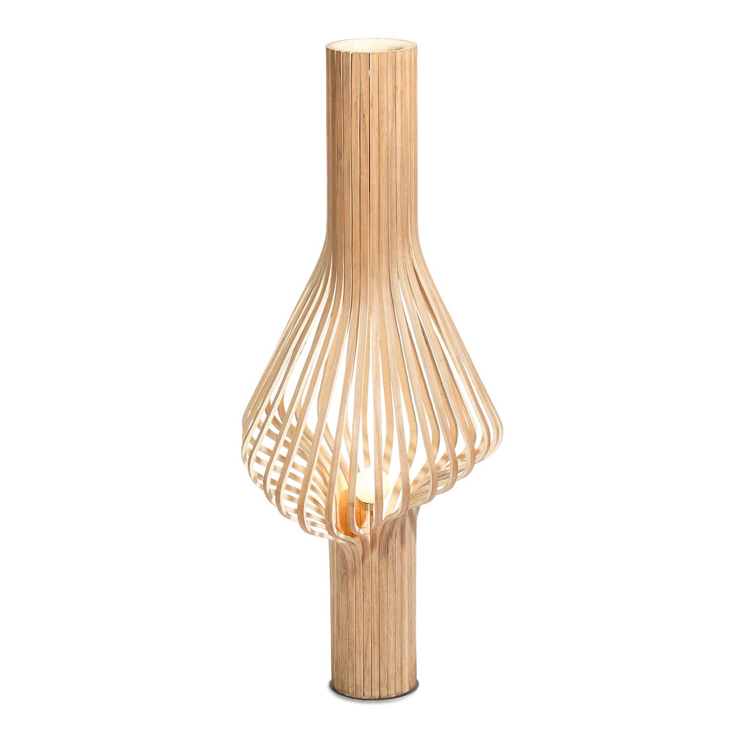 DIVA - Lampadaire en bois design et artisanal, fabriqué à la main