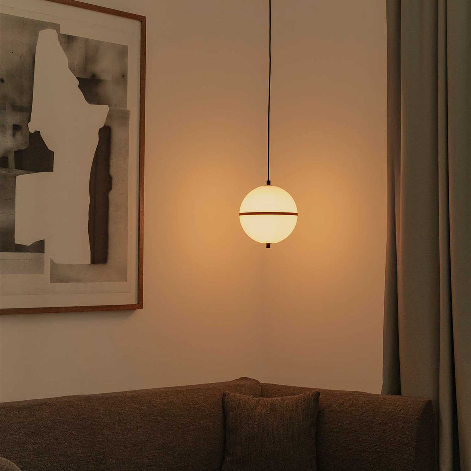 Dome - Suspension boule blanche pour salon minimaliste