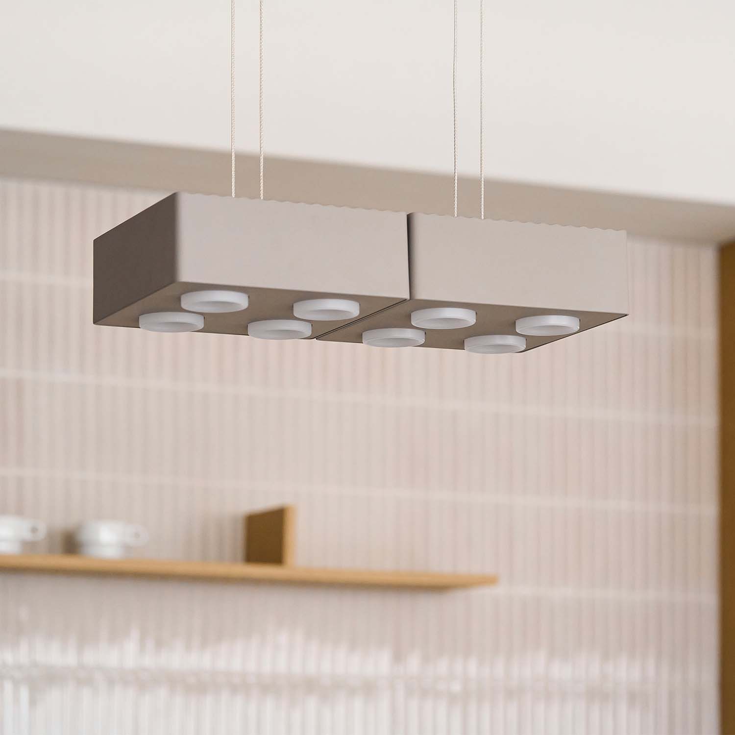 DOMINO - Pendant lamp in the shape of a lego or domino