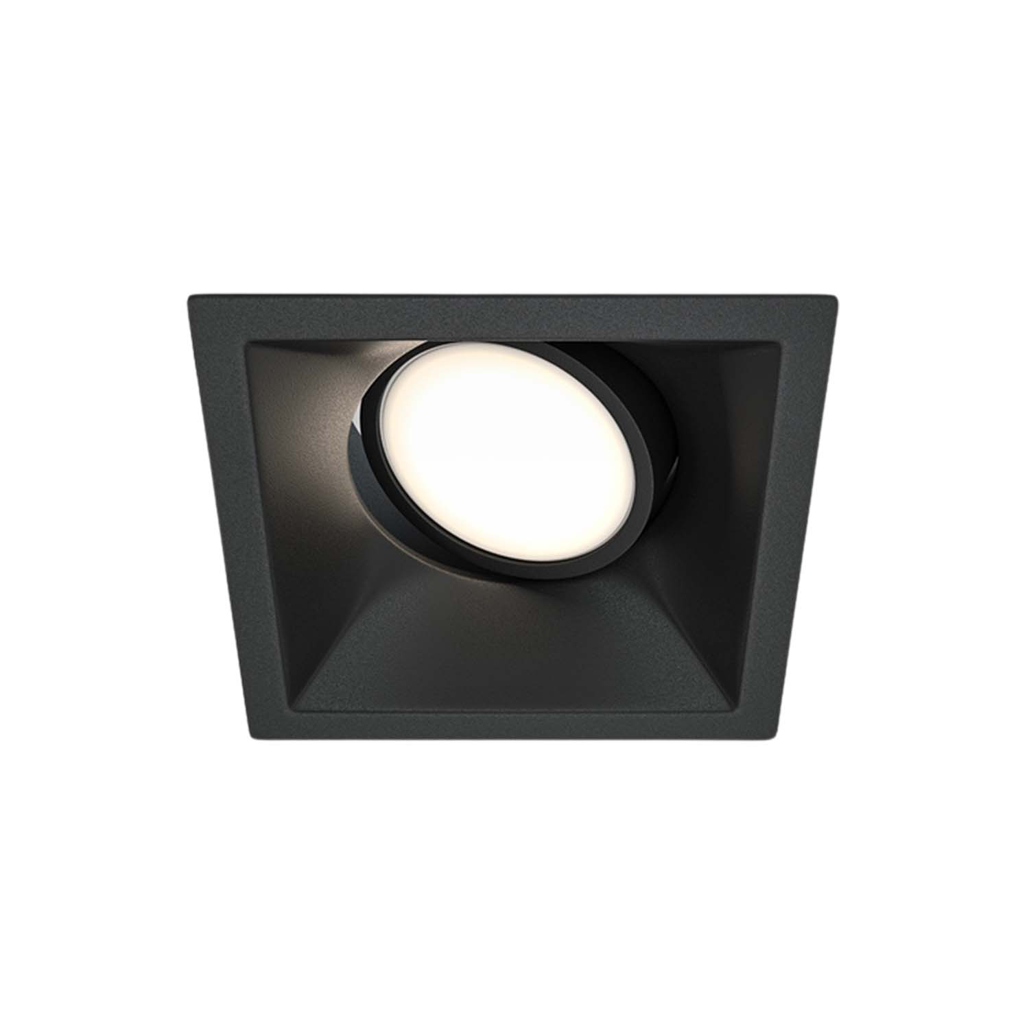 DOT - Modern square recessed aluminum spotlight 90mm