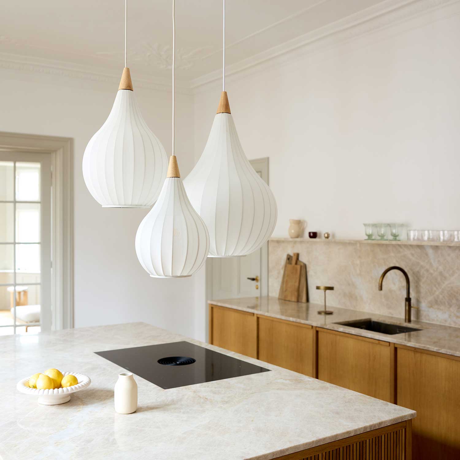 DROPS - Suspension luminaire en tissu moderne