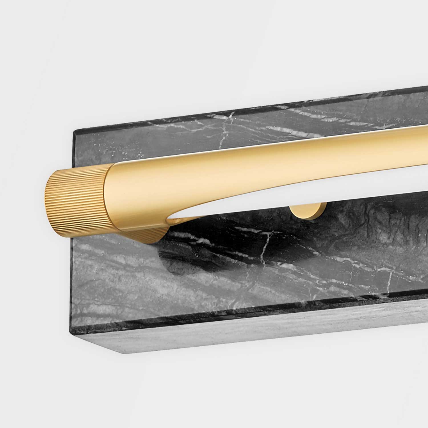 Hayden - Elegant design gold and black marble wall light