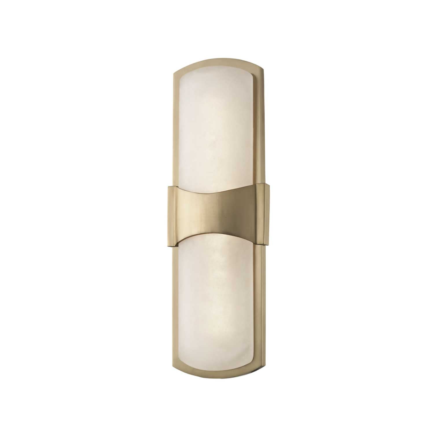 Valencia - LED-Wandleuchte aus Gold oder Stahl und Vintage-Alabaster