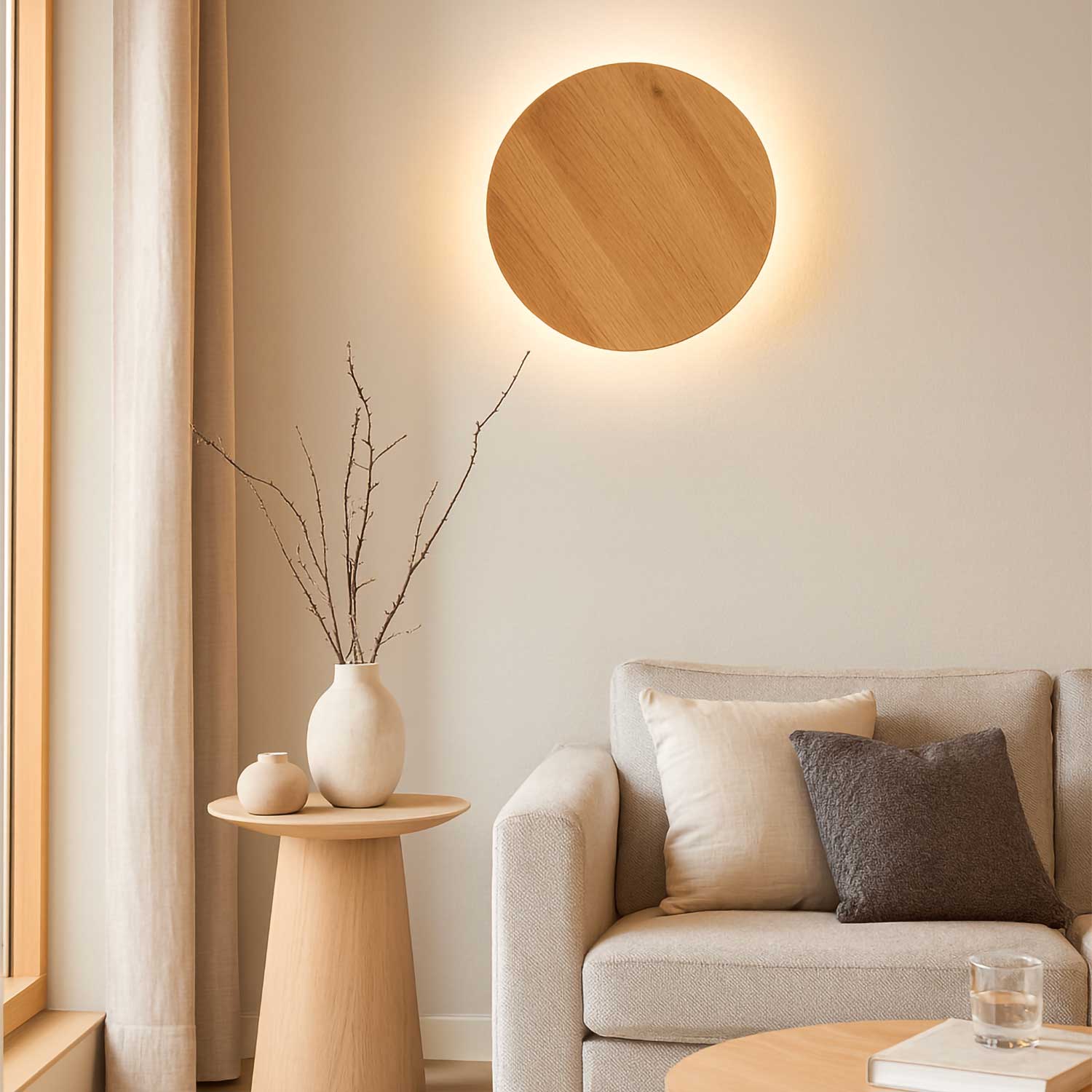 Epi - Applique murale LED ronde en acier minimaliste