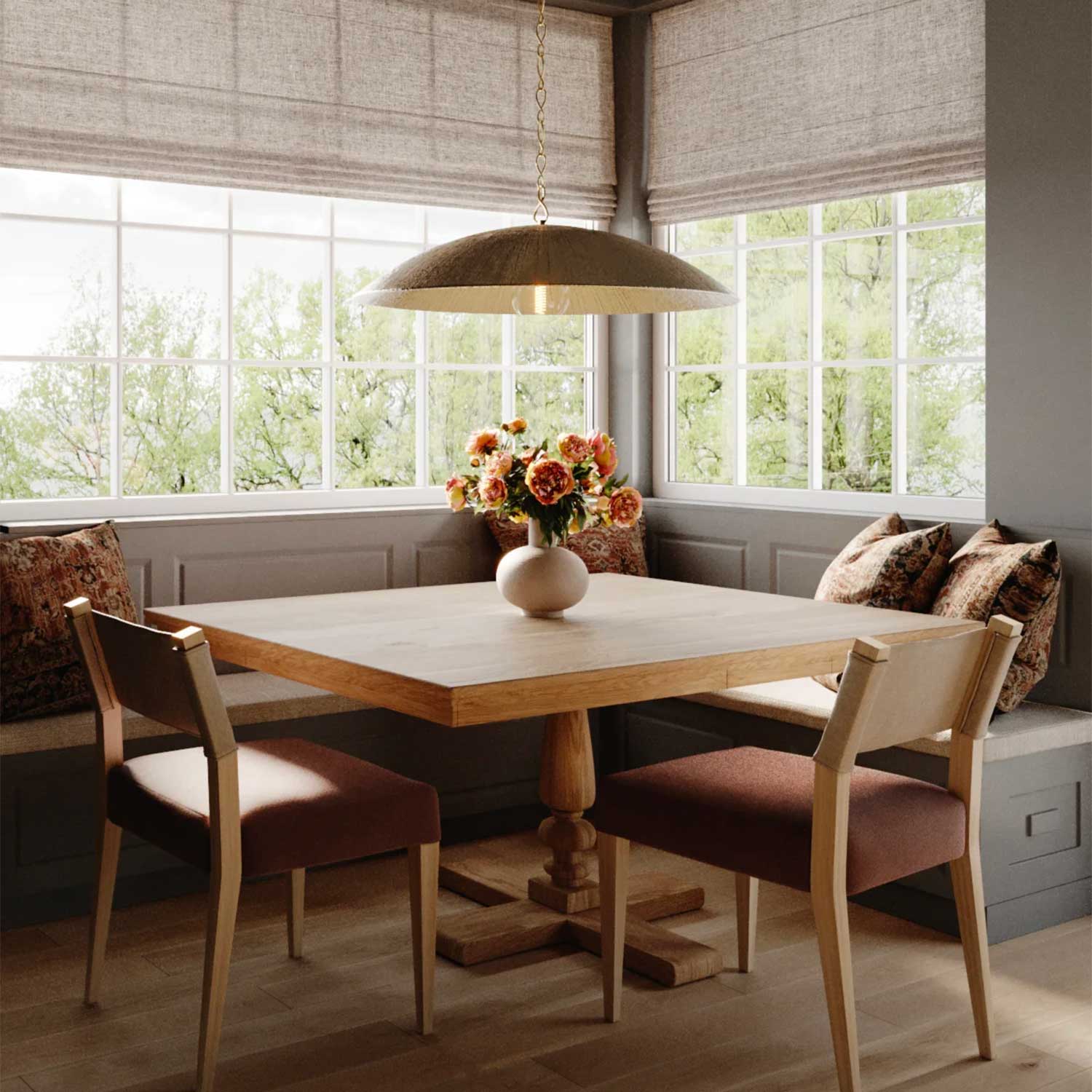 Eve - Lustre coupole en acier doré design contemporain