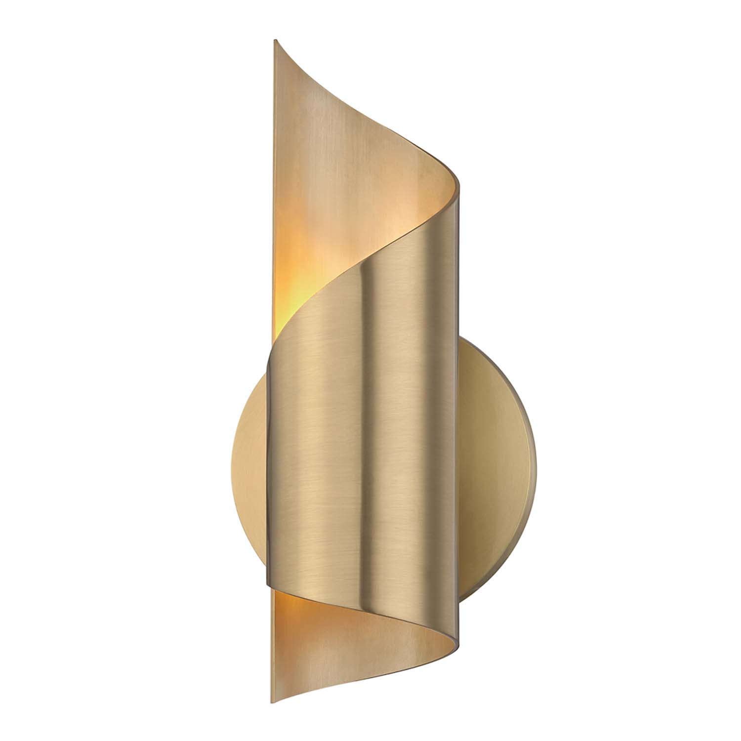EVIE – Design-Wandleuchte in gedrehter Form aus Messing, Bronze oder Stahl