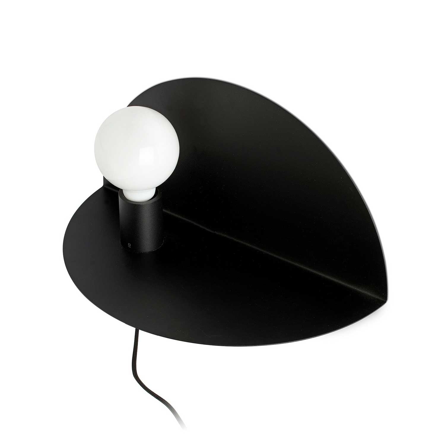 Nit - Aplique de pared para mesita de noche en acero negro