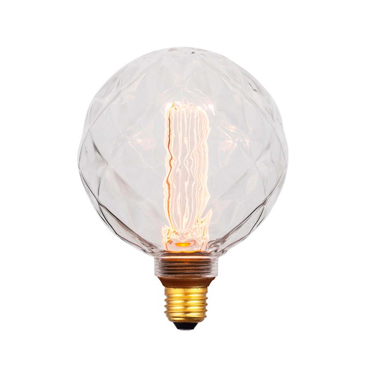 Facet Globe - Ampoule LED E27 transparente à facettes