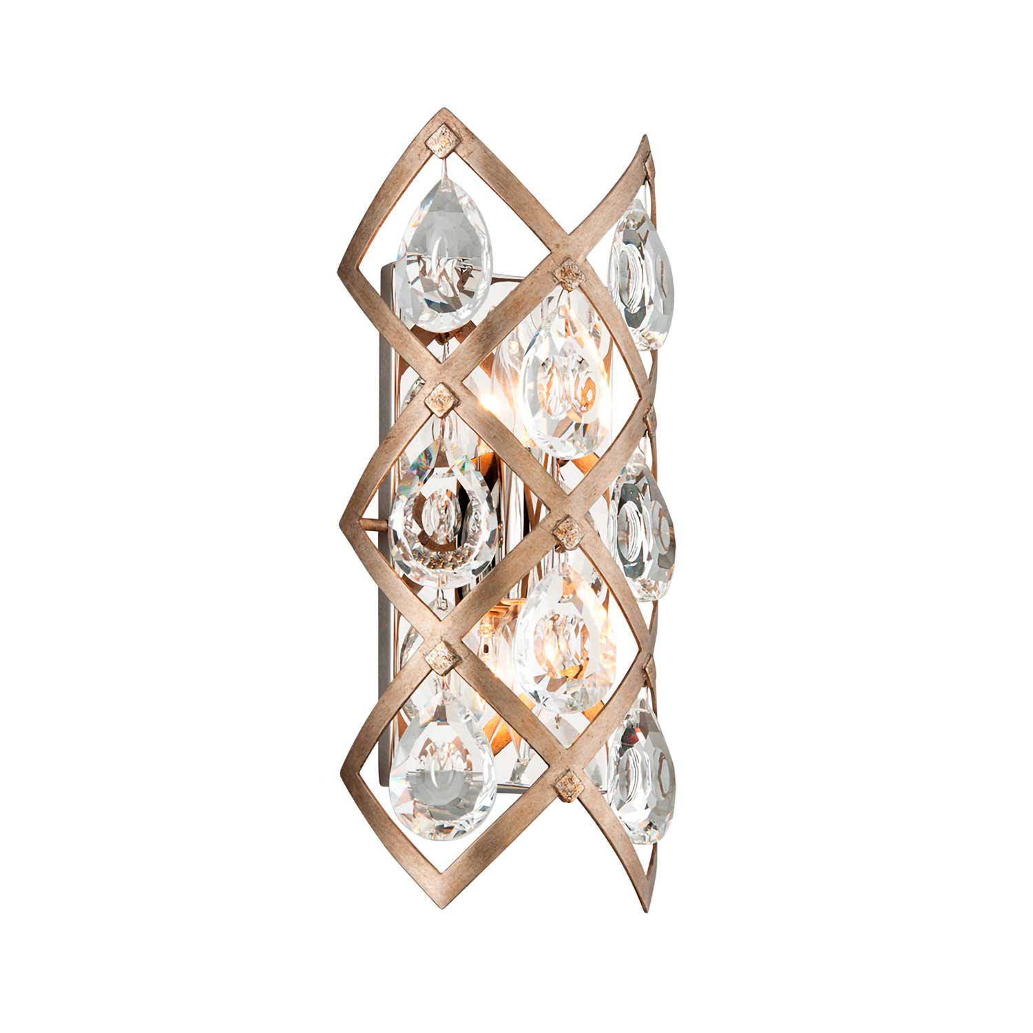 Tiara - Vintage bronze and crystal wall light