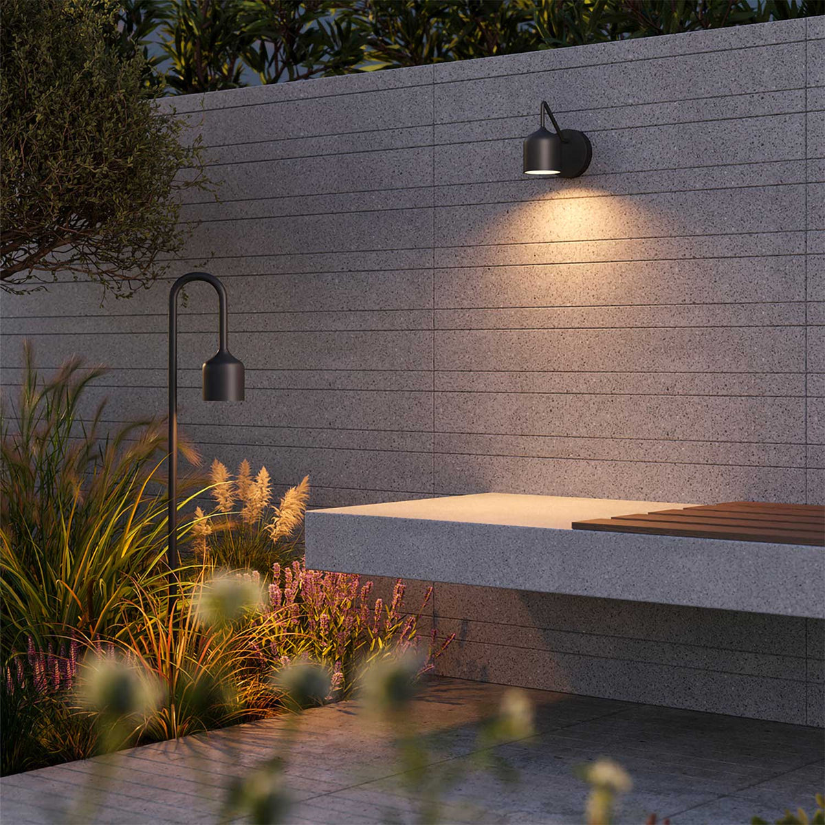Flora - Borne extérieure LED en aluminium