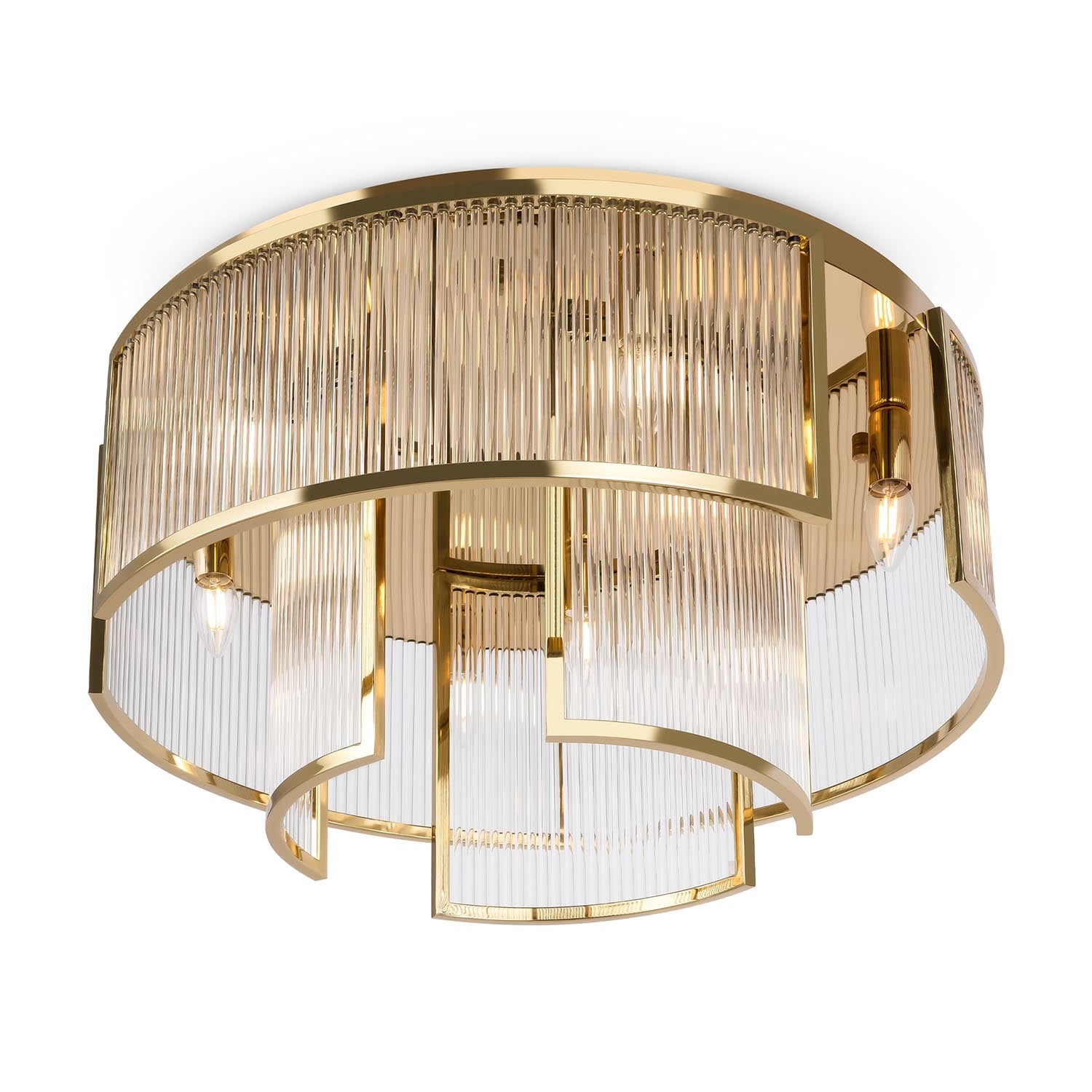 FRAME - Chic gold ceiling light for art deco living room