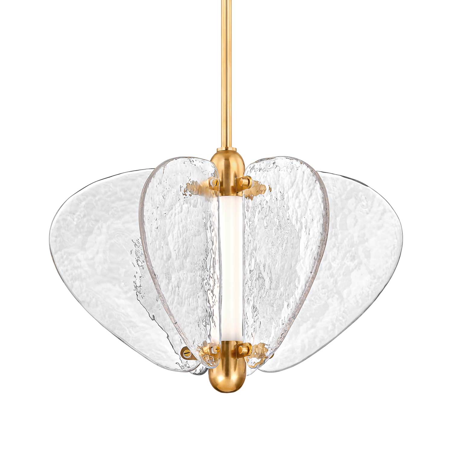 Freya - Lustre LED luxueux en verre pour entrée de maison chic