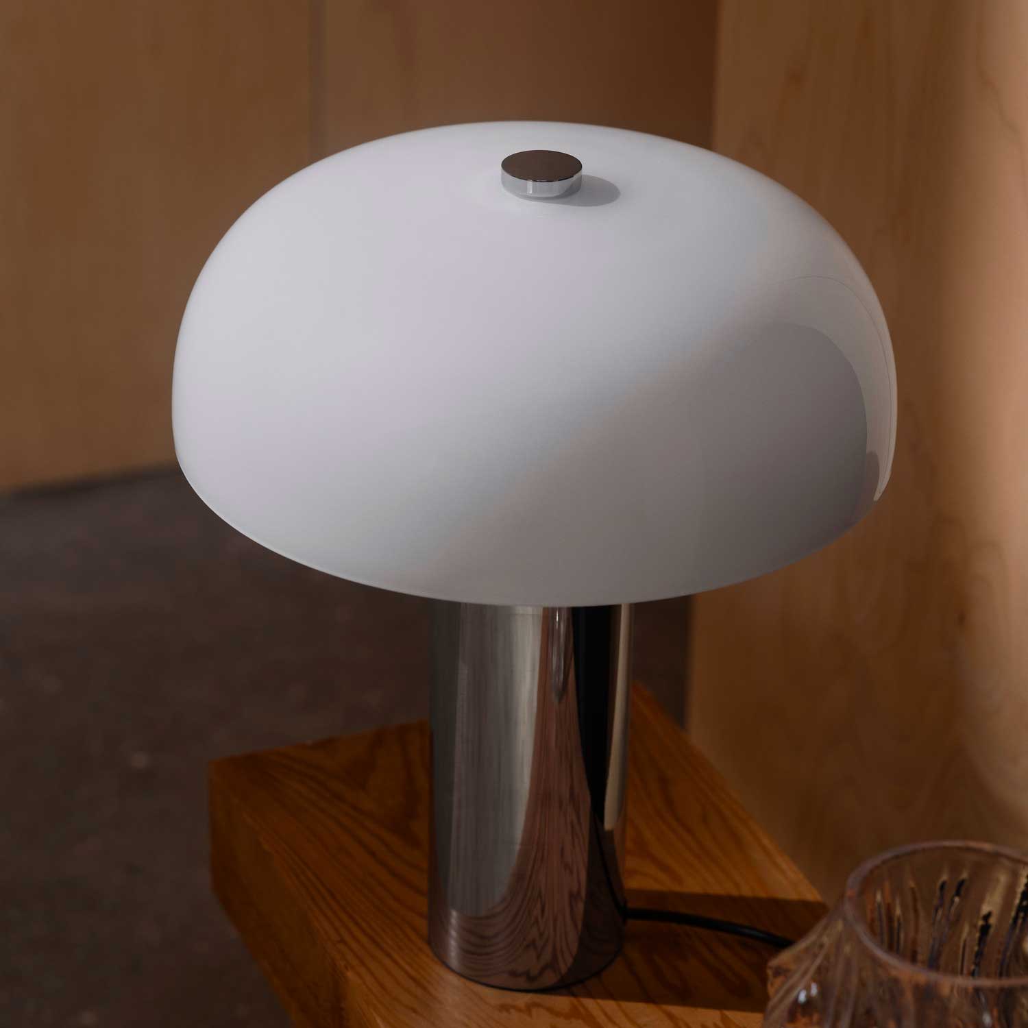 Gabrielle - Grande lampe de table chromé design vintage chic