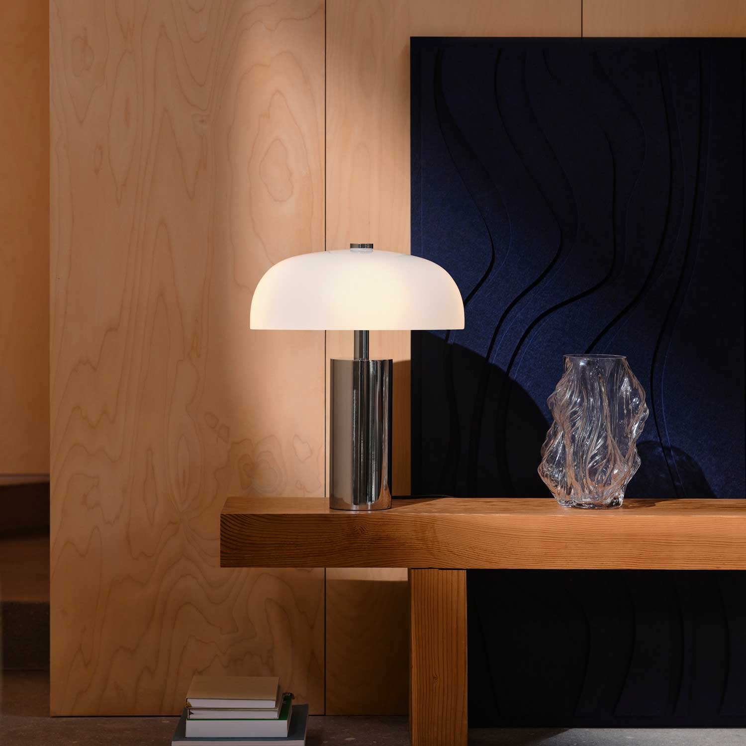 Gabrielle - Grande lampe de table chromé design vintage chic