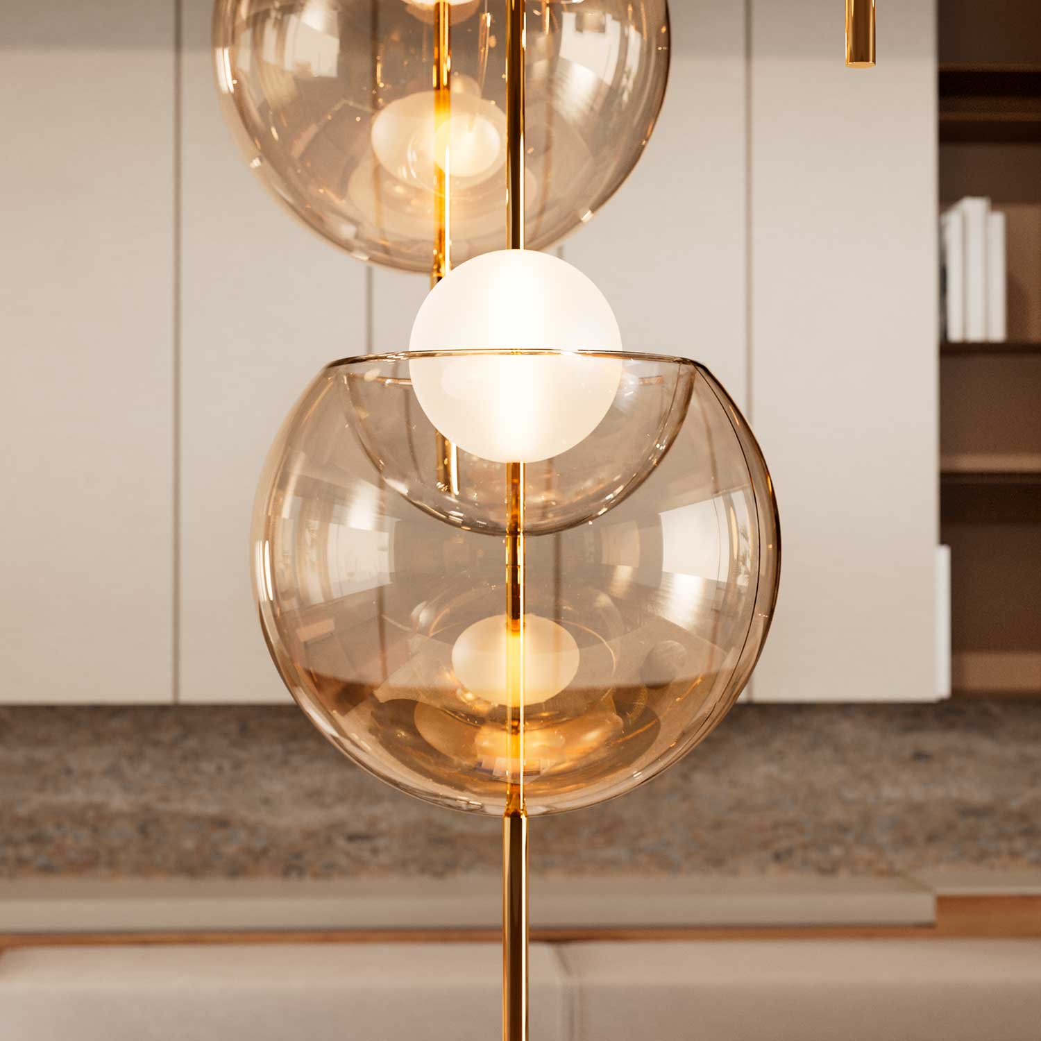 GALILEO - Suspension luxueuse sphère en verre design