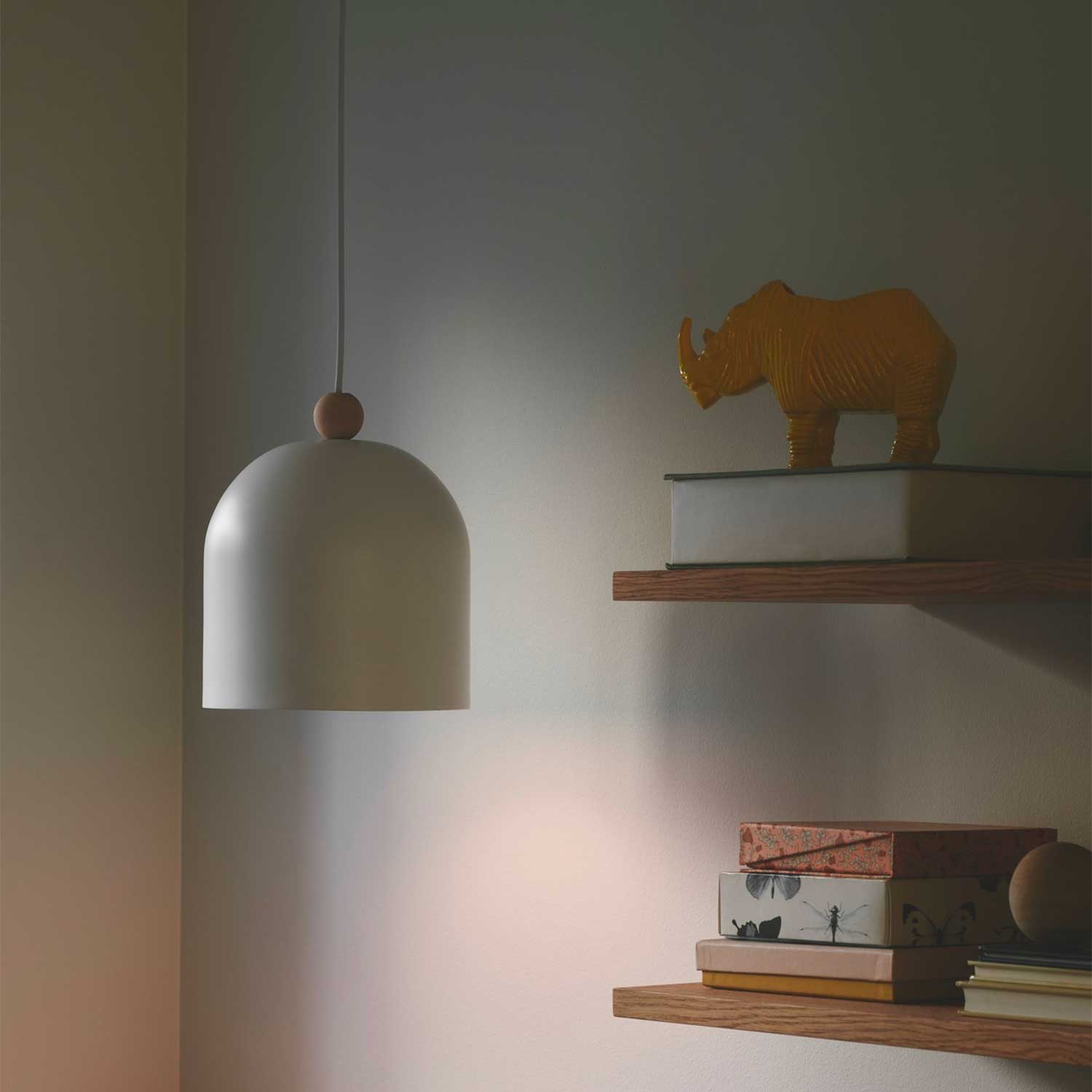 Gaston - Suspension scandinave en métal et bois coloré