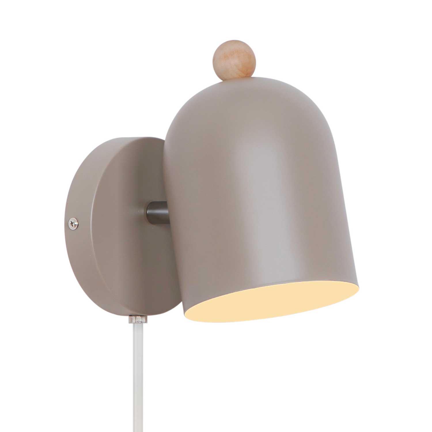 Gaston - Applique murale scandinave en acier pastel et bois pour chambre enfant