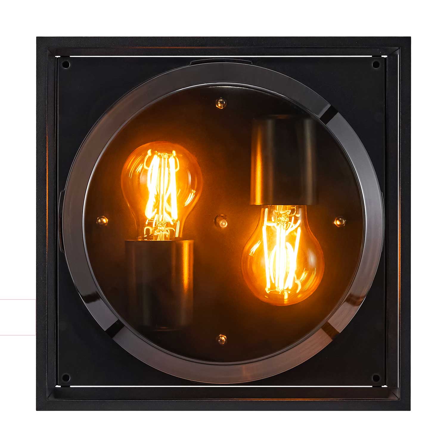 Griffin - Plafón negro industrial para exterior IP44