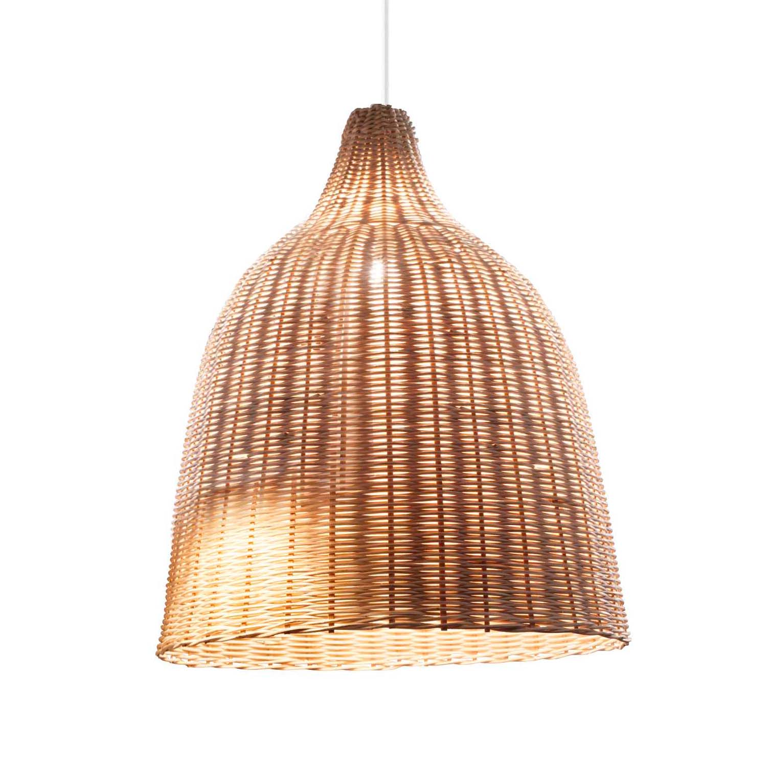 HAUNT - Country style white wicker pendant light