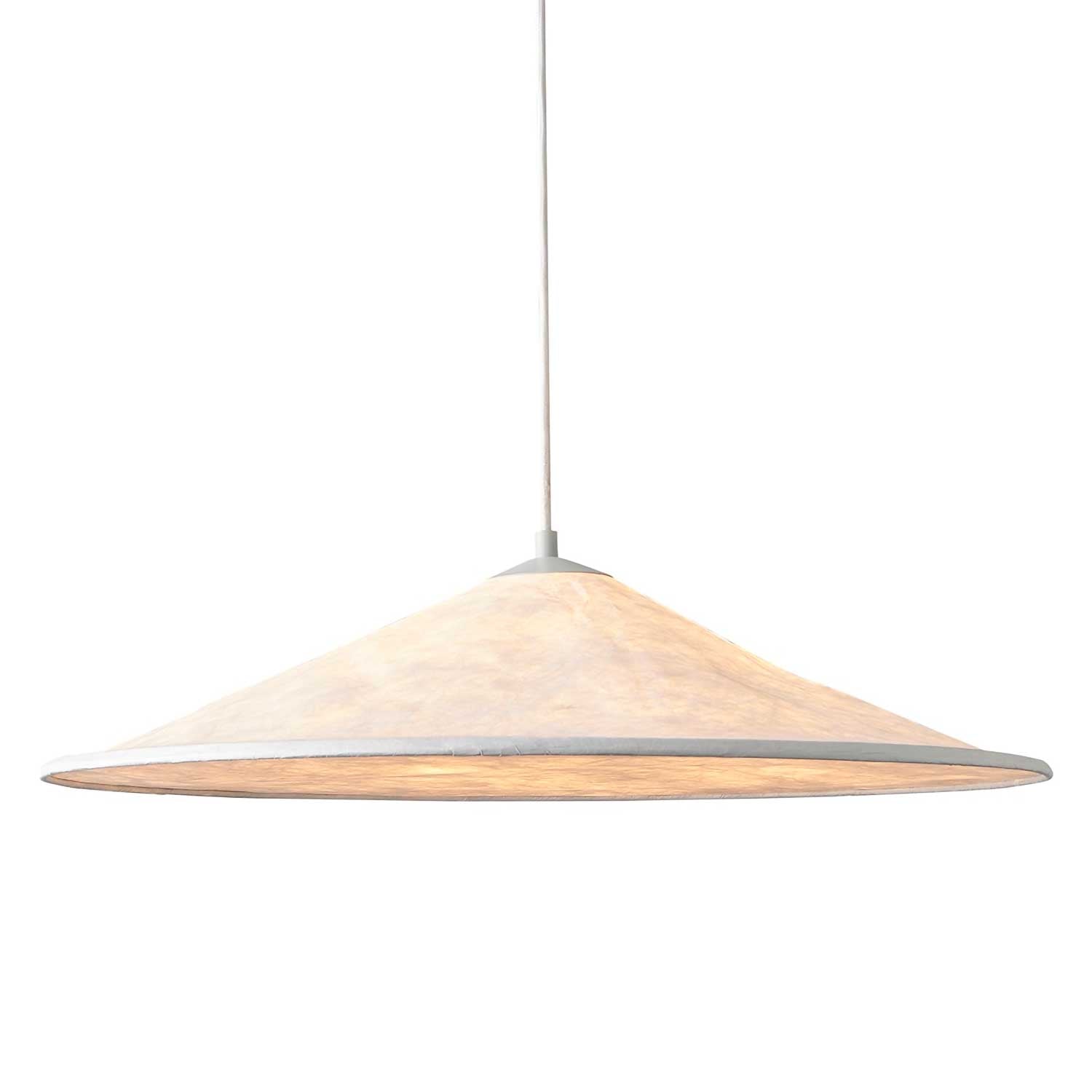 Hill - Suspension en tissu blanc pour salon japandi