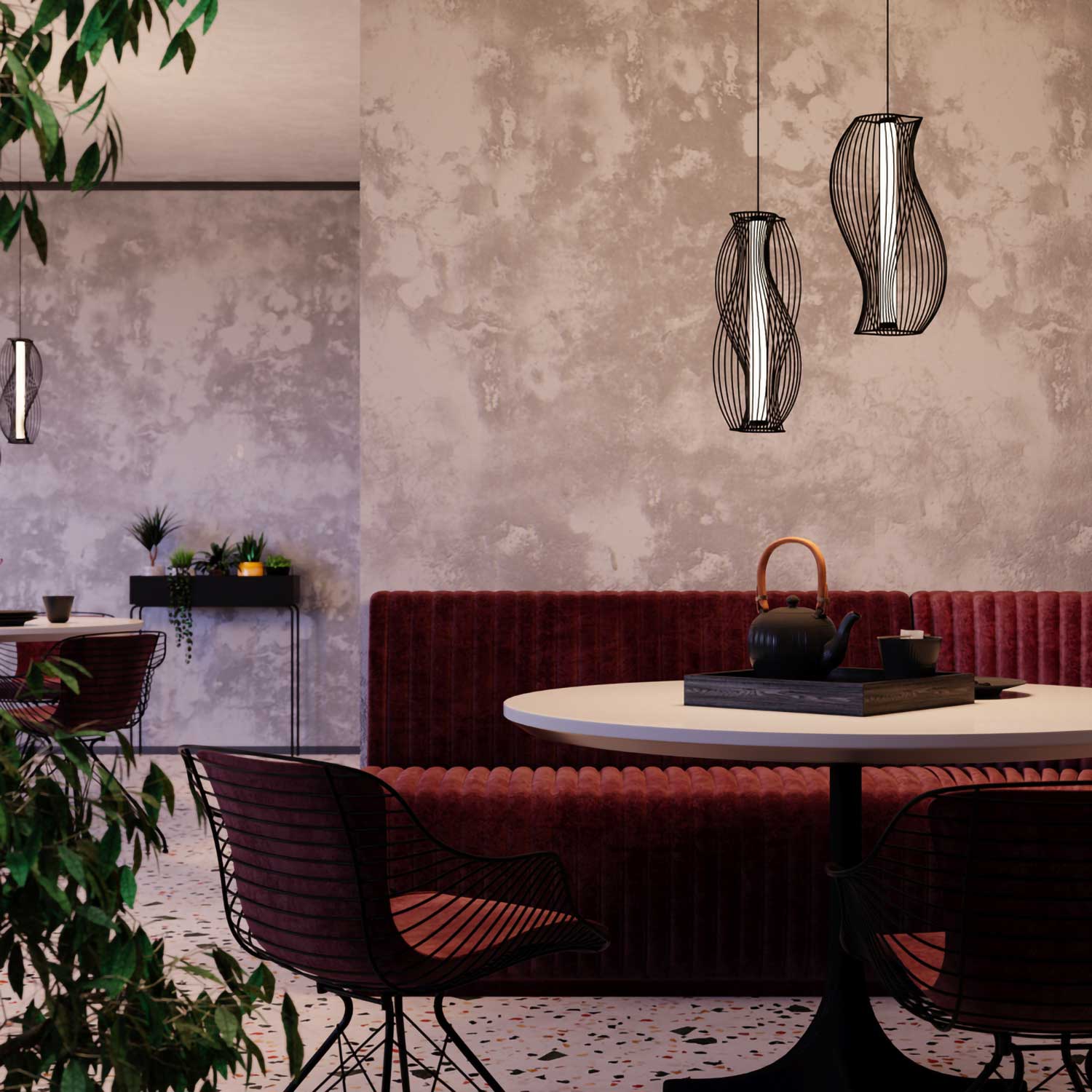 Shadows of the past - Suspension LED design pour salon