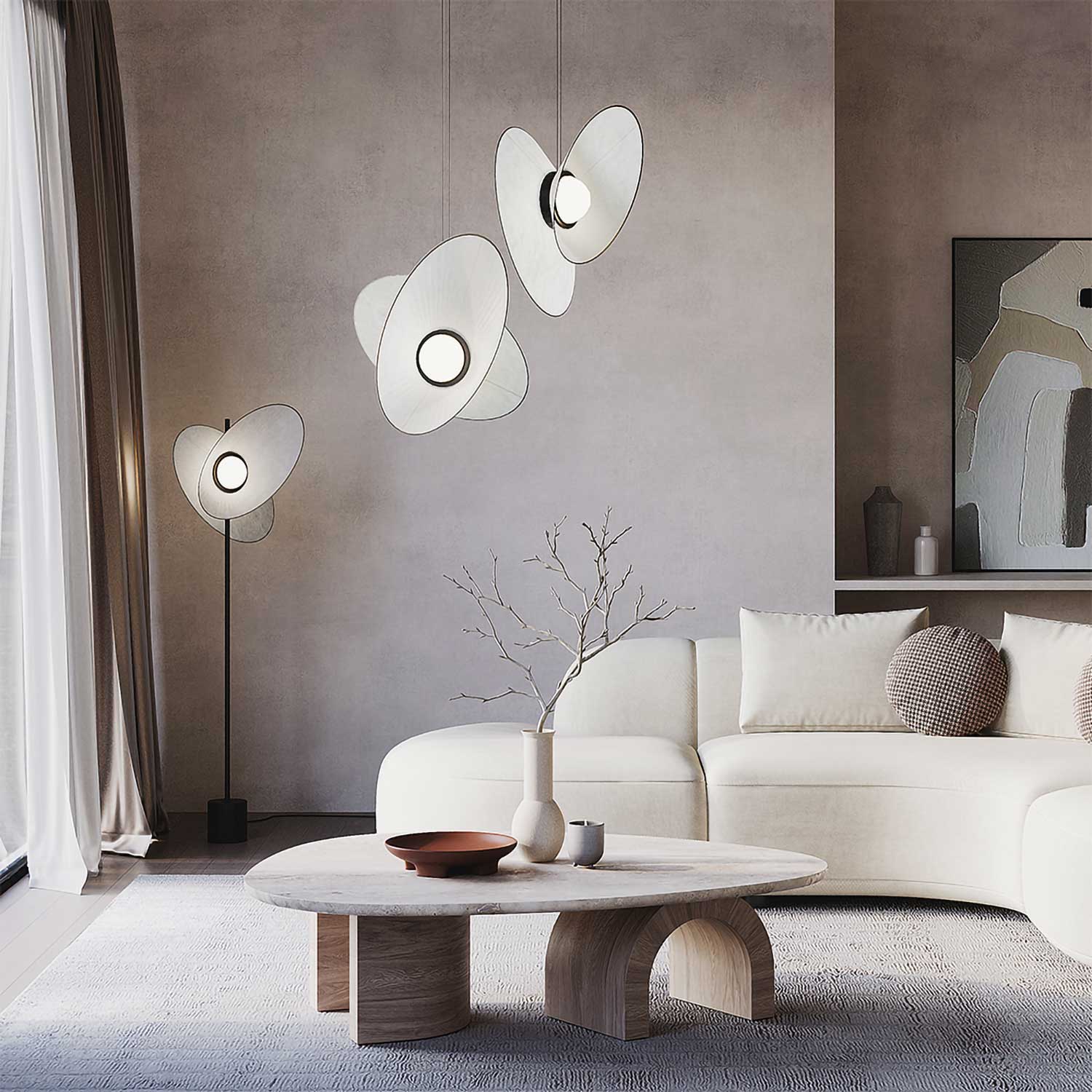 Evolution - Suspension LED au design moderne pour chambre