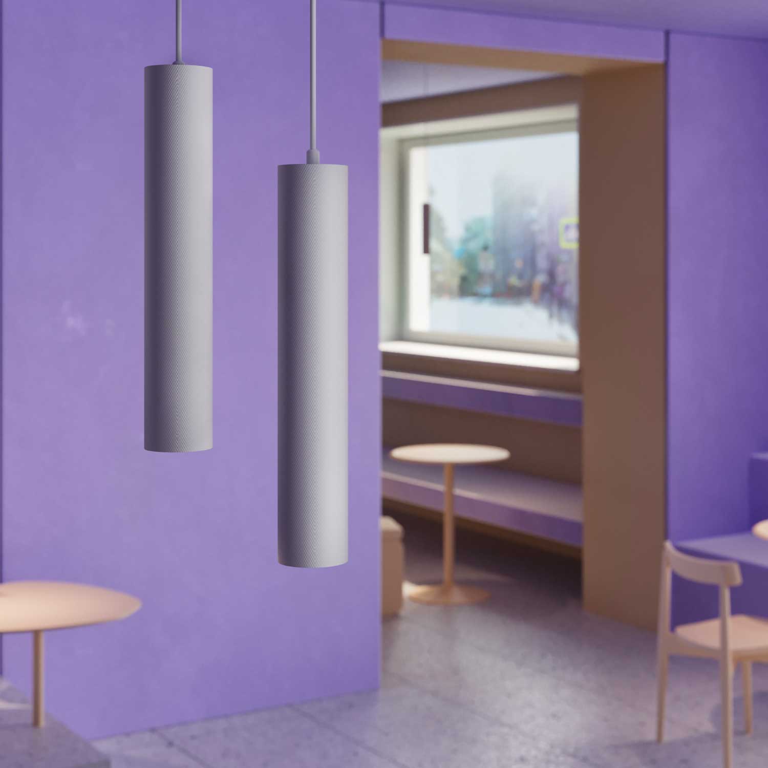 Artisan - Suspension tube en alu design pour cuisine