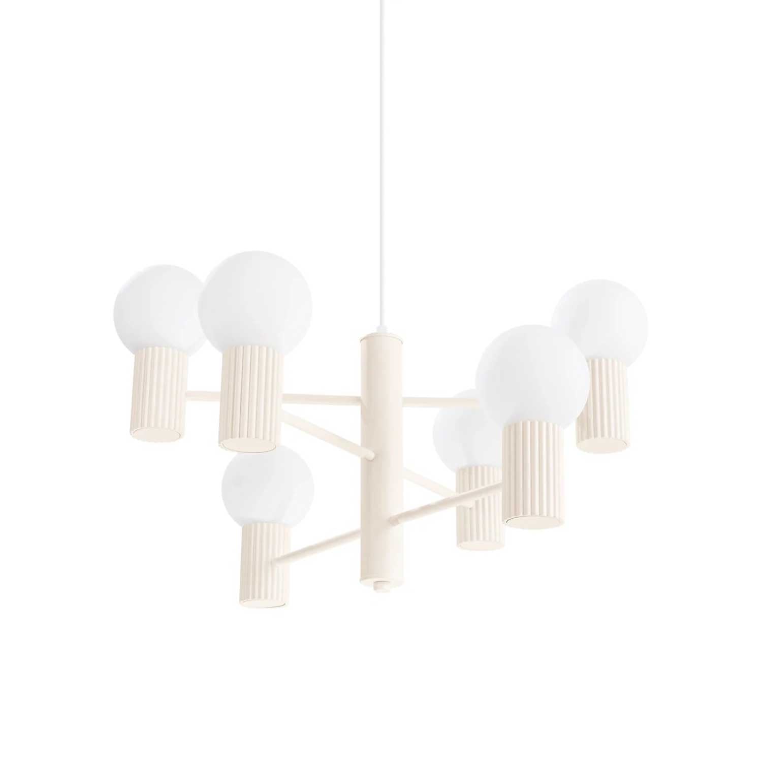 Isis - Lustre acier cannelé design contemporain