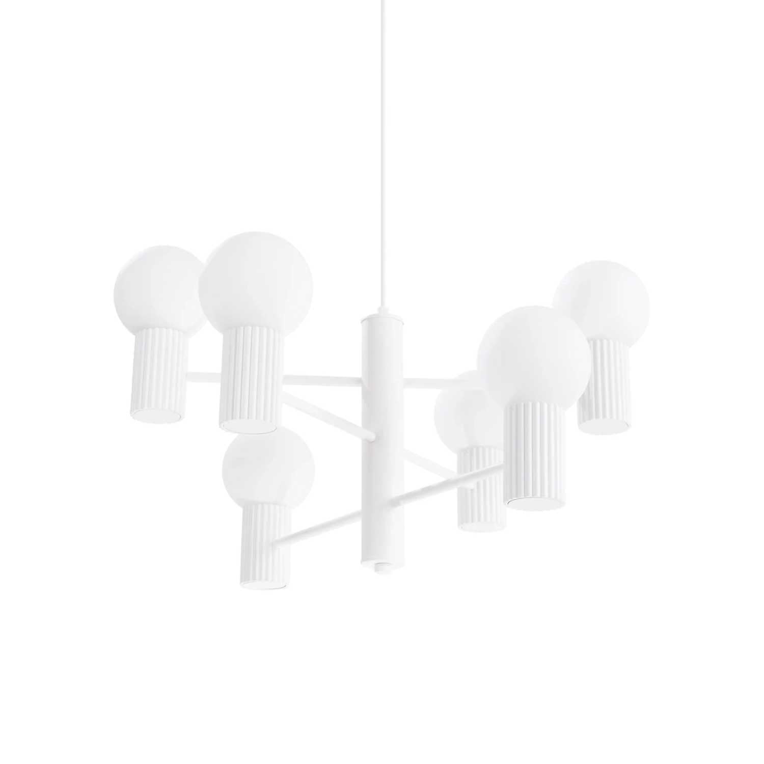 Isis - Lustre acier cannelé design contemporain