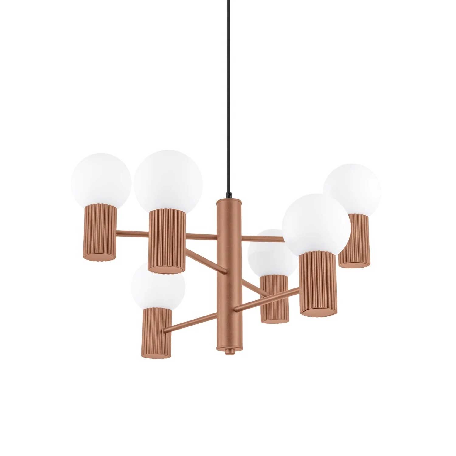 Isis - Lustre acier cannelé design contemporain