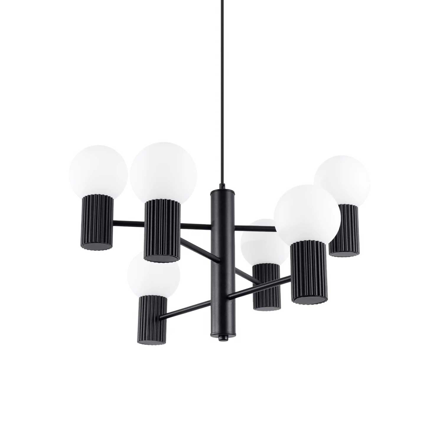 Isis - Lustre acier cannelé design contemporain