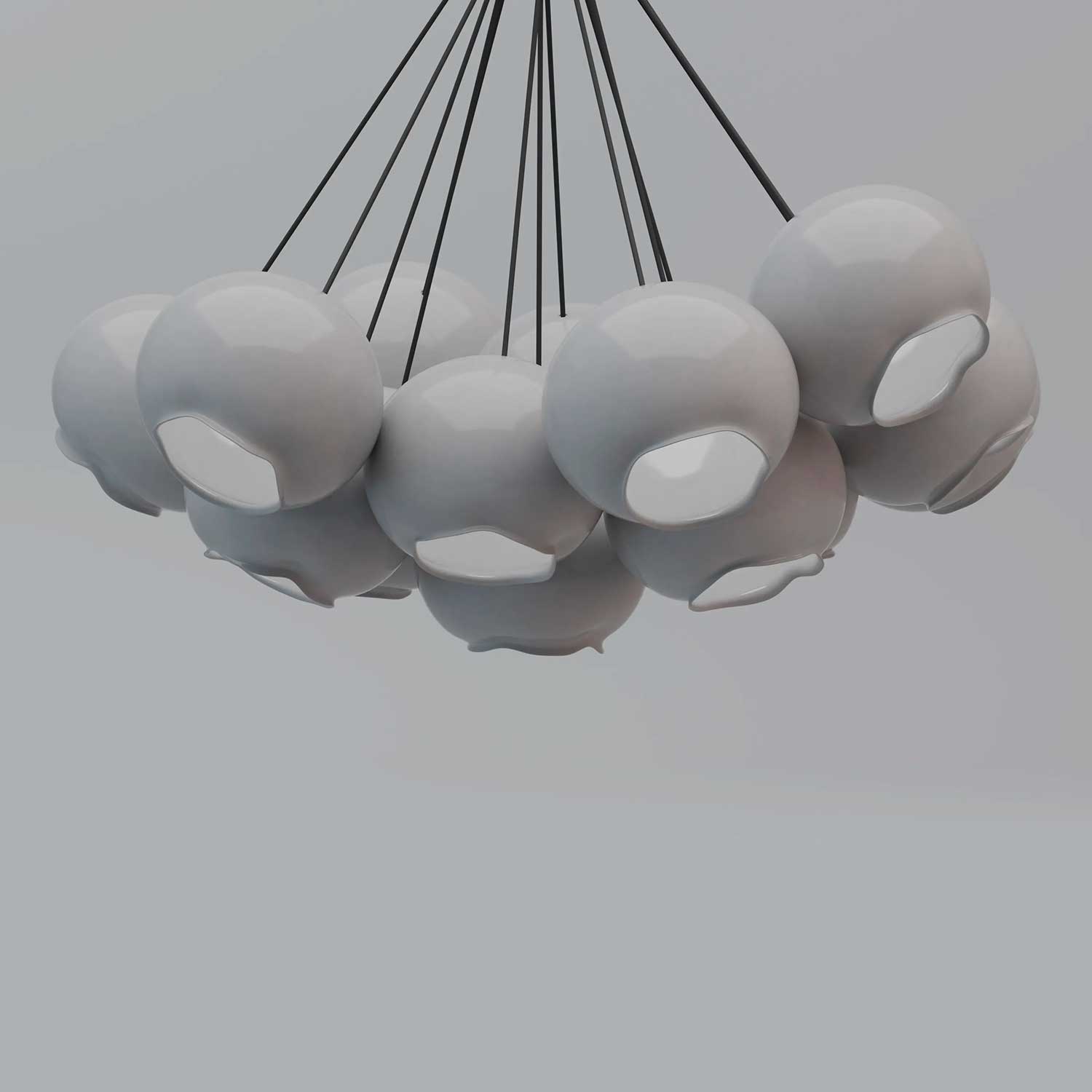 KALYNA - Ceramic ball chandelier for living room