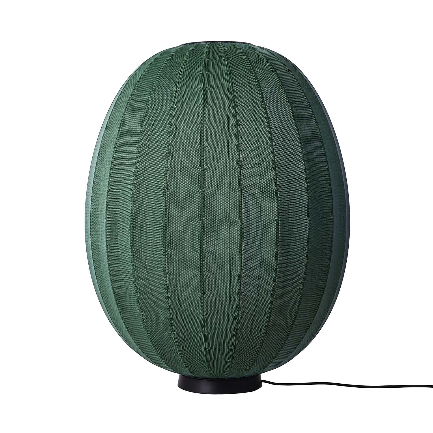 KNIT-WIT - Oval pumpkin japandi woven table lamp