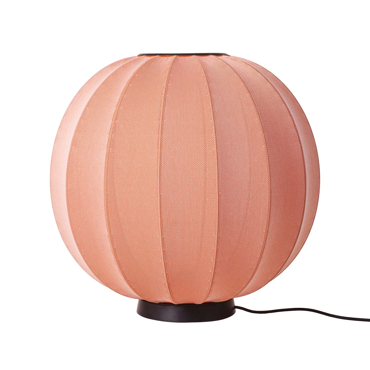 KNIT-WIT - Oval pumpkin japandi woven table lamp